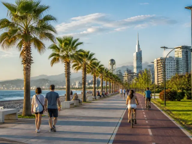 Walk Batumi Boulevard from the port to the Dancing Fountains - Batumi