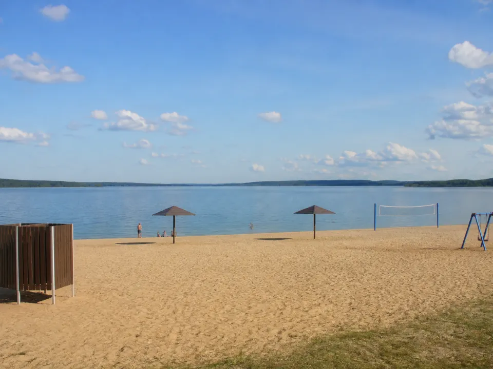 Visit the beach at the Zelva Reservoir